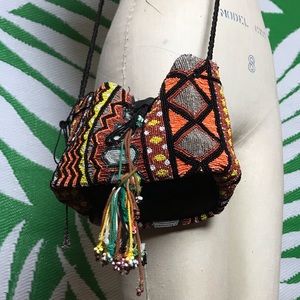 Crossbody beaded boho bag